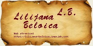 Lilijana Beloica vizit kartica
